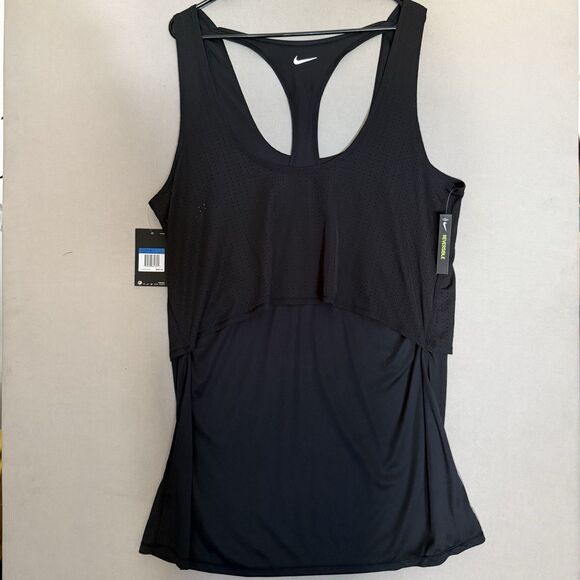 Nike Womens Sport Mesh Reversible Dress Cover Up Extra Large Black New 11532 - Picture 3 of 13
